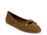 Perle Ballet Flat Tobacco Suede view