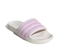 Shower Terry Slide Sandal - Women's White/Purple view