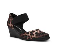 Tiffany Wedge Pump Tan/Brown Leopard Print view