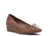 Winslett Wedge Pump Beige Faux Suede view