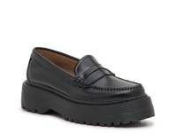 Whitney Platform Penny Loafer Black view