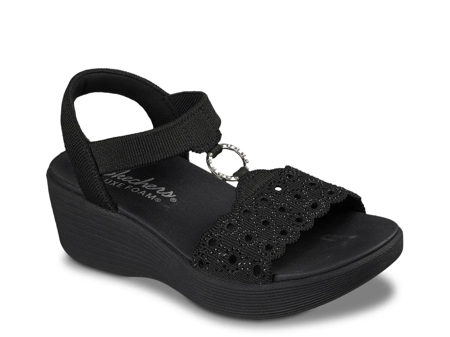Skechers Parallel Lite Queen B 2.0 Wedge Sandal - Free Shipping | DSW