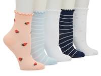 Straw Star Lettuce Women's Ankle Socks - 5 Pack Multicolor view