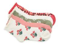 Floral Waffle Women's Ankle Socks - 5 Pack Multicolor view