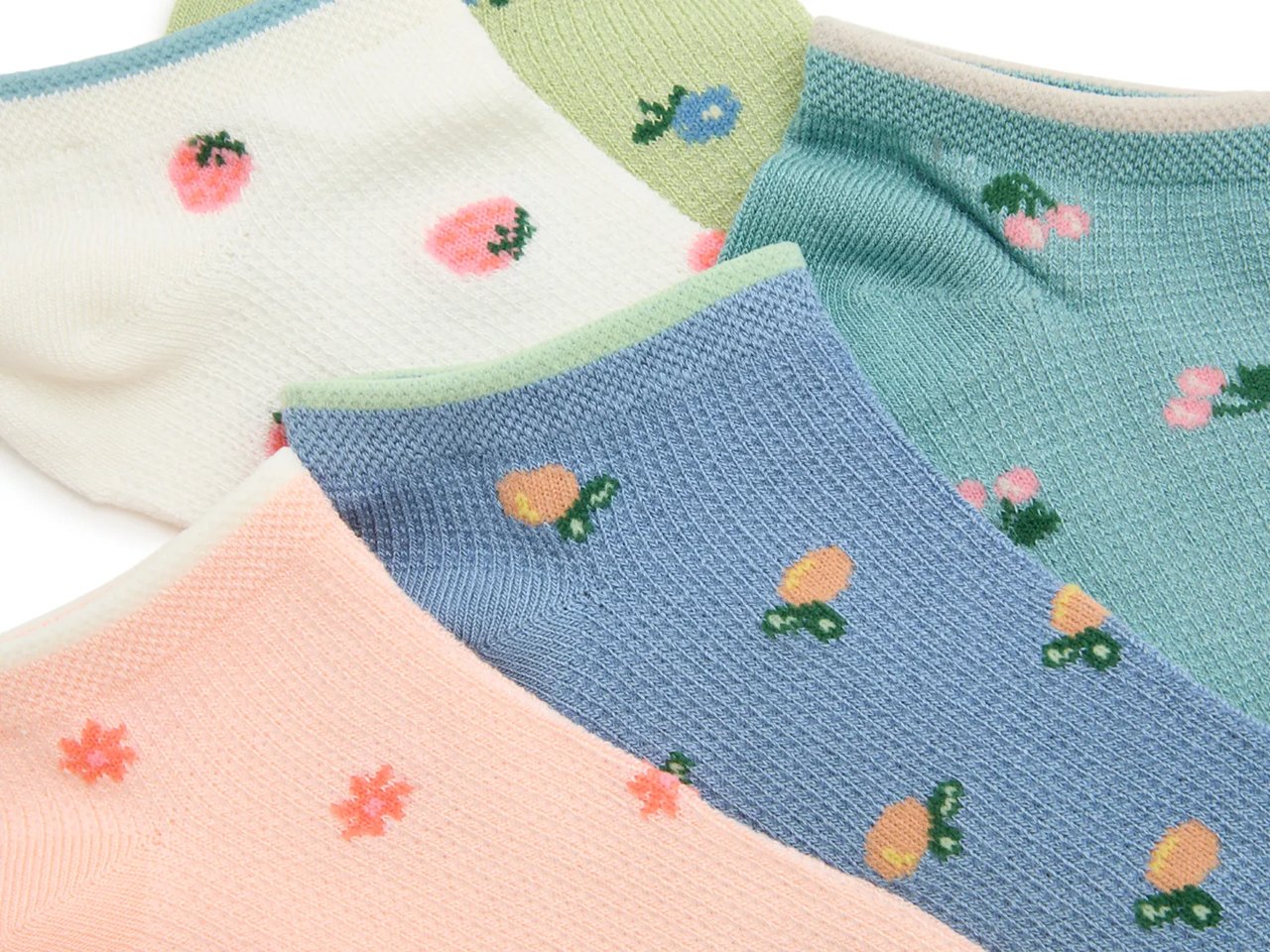 Novelty Waffle Women's No Show Socks - 5 Pack