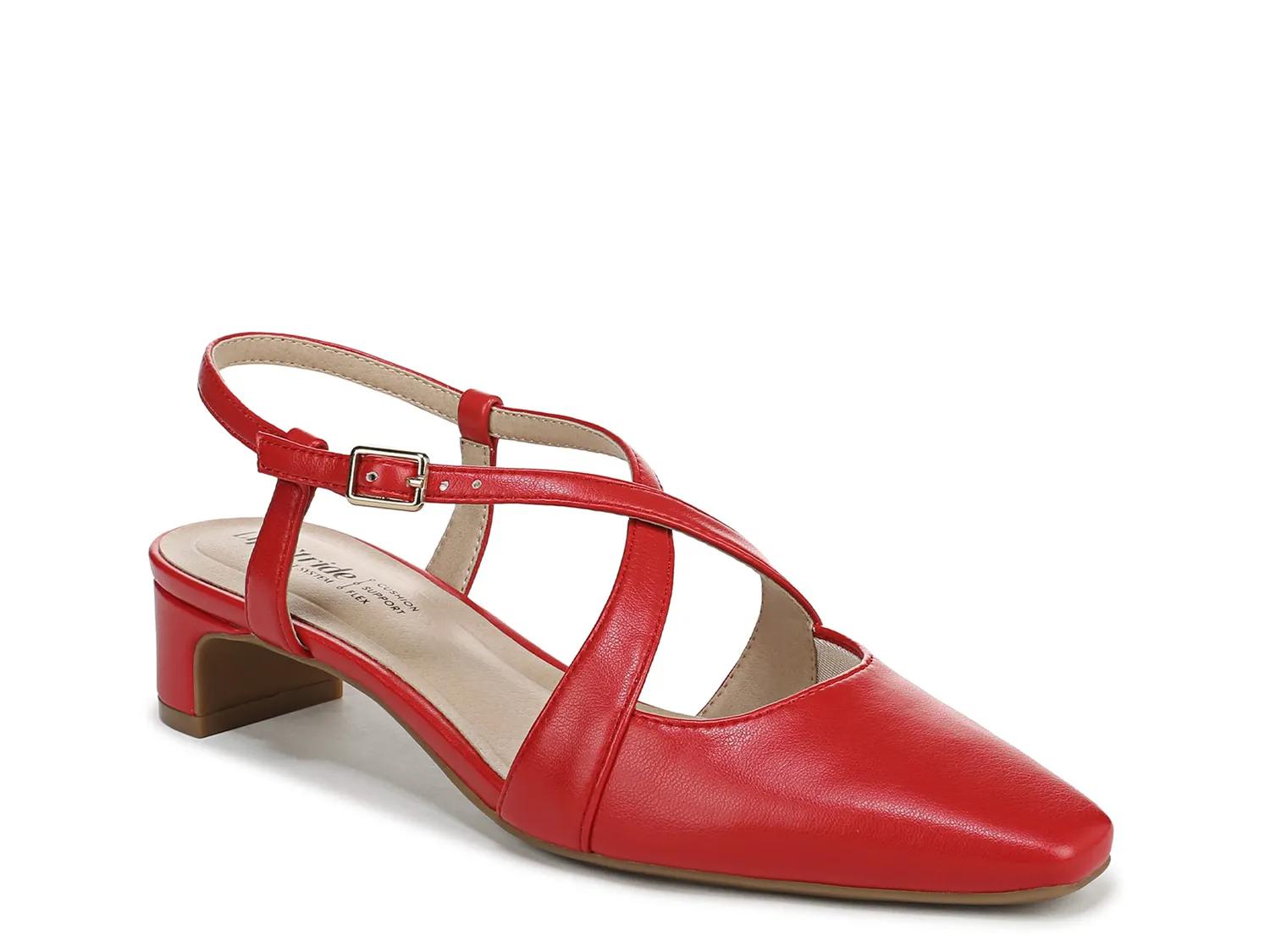 LifeStride Wide Width Lavina Pump | Women's | Red | Size 7 | Pumps | Kitten