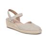 Pilar Espadrille Wedge Sandal Platino Gold Shimmer view