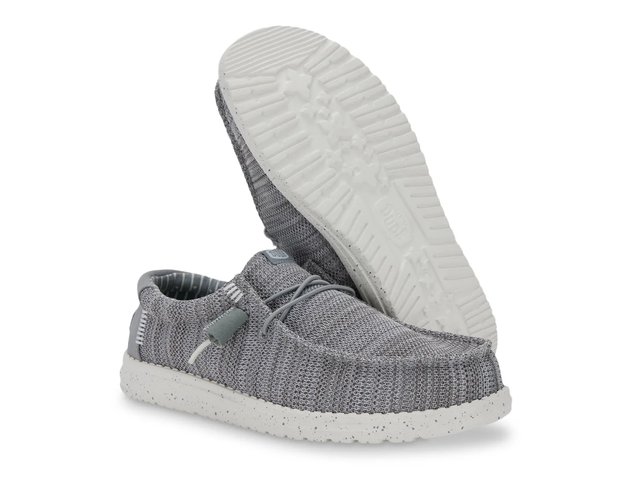 Hey Dude Wally Sox Stitch Ice Gray Green Slip-On Casual Comfort Shoes Mens Sz 14 Hey Dude Hey Dude Wally Sox | Mens Slip Ons main image 4