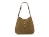 Soffietta Luxe Suede Bucket Bag Khaki Suede view