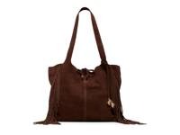 Arrow Suede Tote Dark Brown Suede view