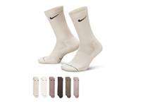 Everyday Elevated Crew Socks - 6 Pack Beige/Brown view
