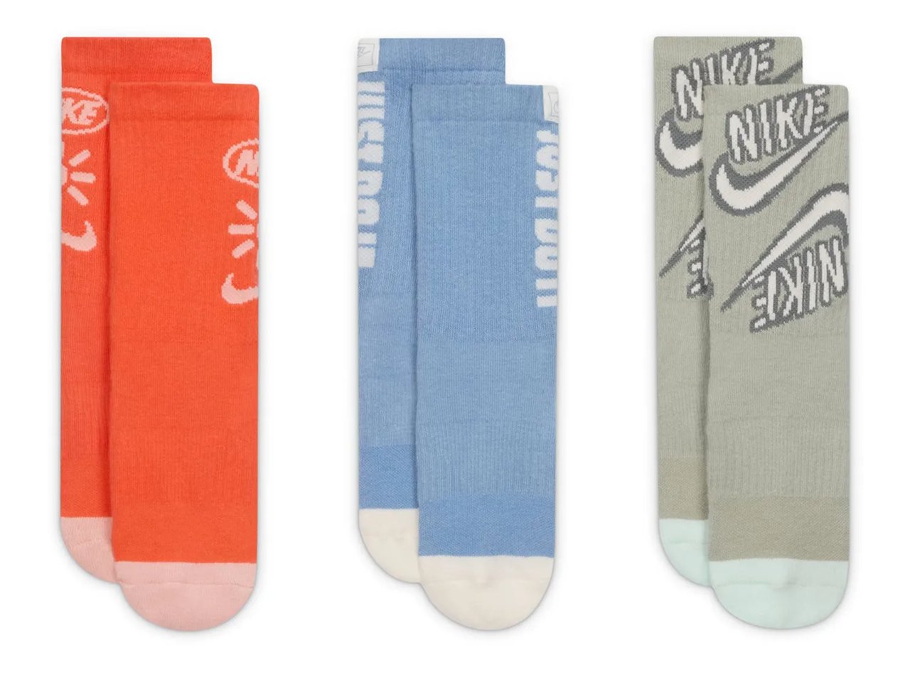 Everyday Plus Kids' Crew Socks - 3 Pack