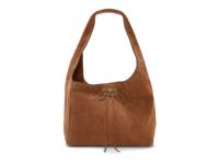 Clem Suede Mini Hobo Bag Honey Brown Suede view