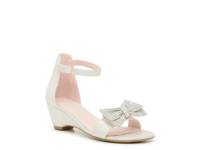 Celine Wedge Sandal - Kids' Silver Metallic view
