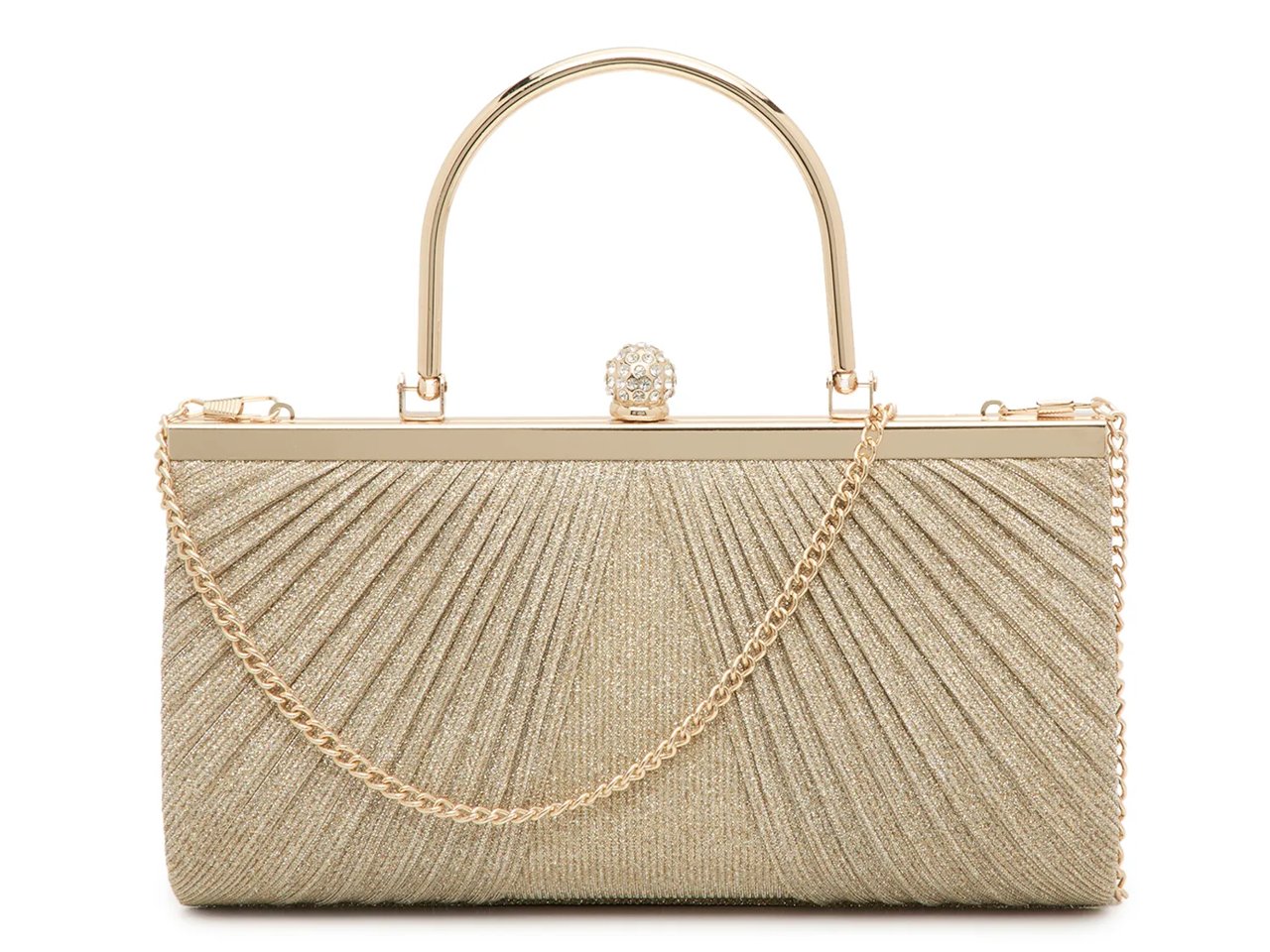 Glitter Pleat Clutch