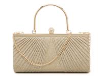 Glitter Pleat Clutch Champagne Metallic view