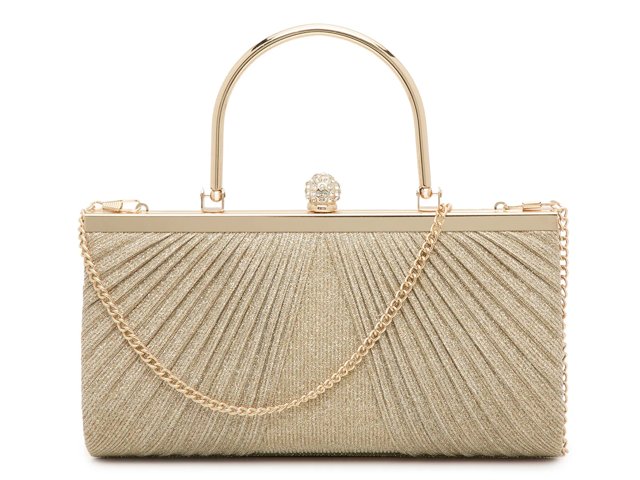Glitter Pleat Clutch