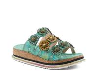 Owlish Wedge Sandal Mint Green/Multicolor view