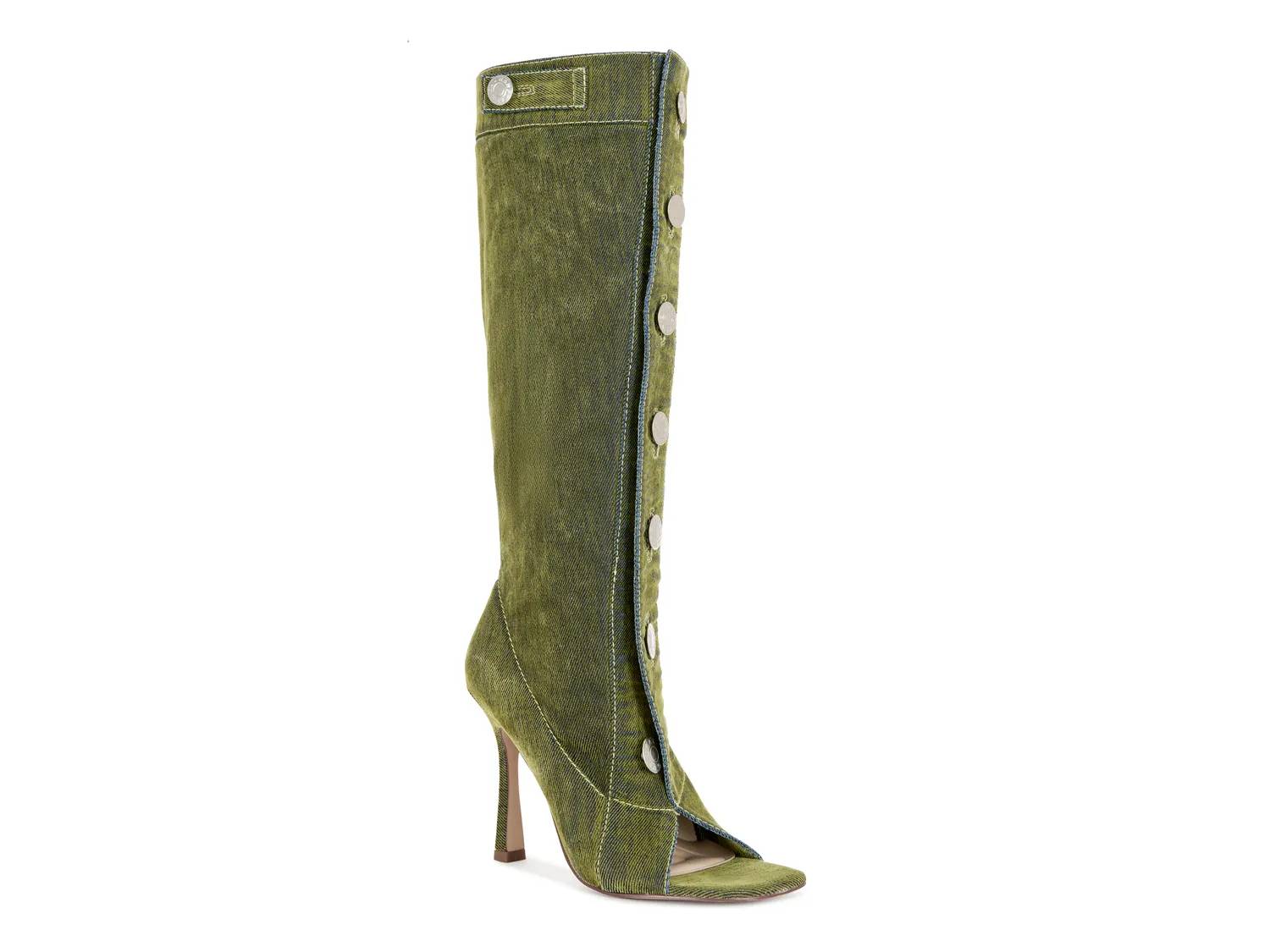 green womens dresses Flower Boots Green