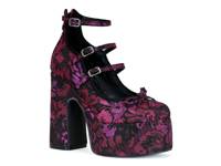 Sprout Platform Pump Red Floral Print view