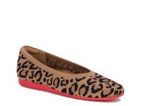 Niki Flat Brown Leopard Print Knit Fabric view