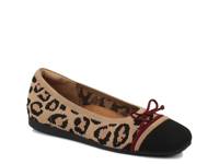 Noelle Flat Black/Tan Leopard Print view