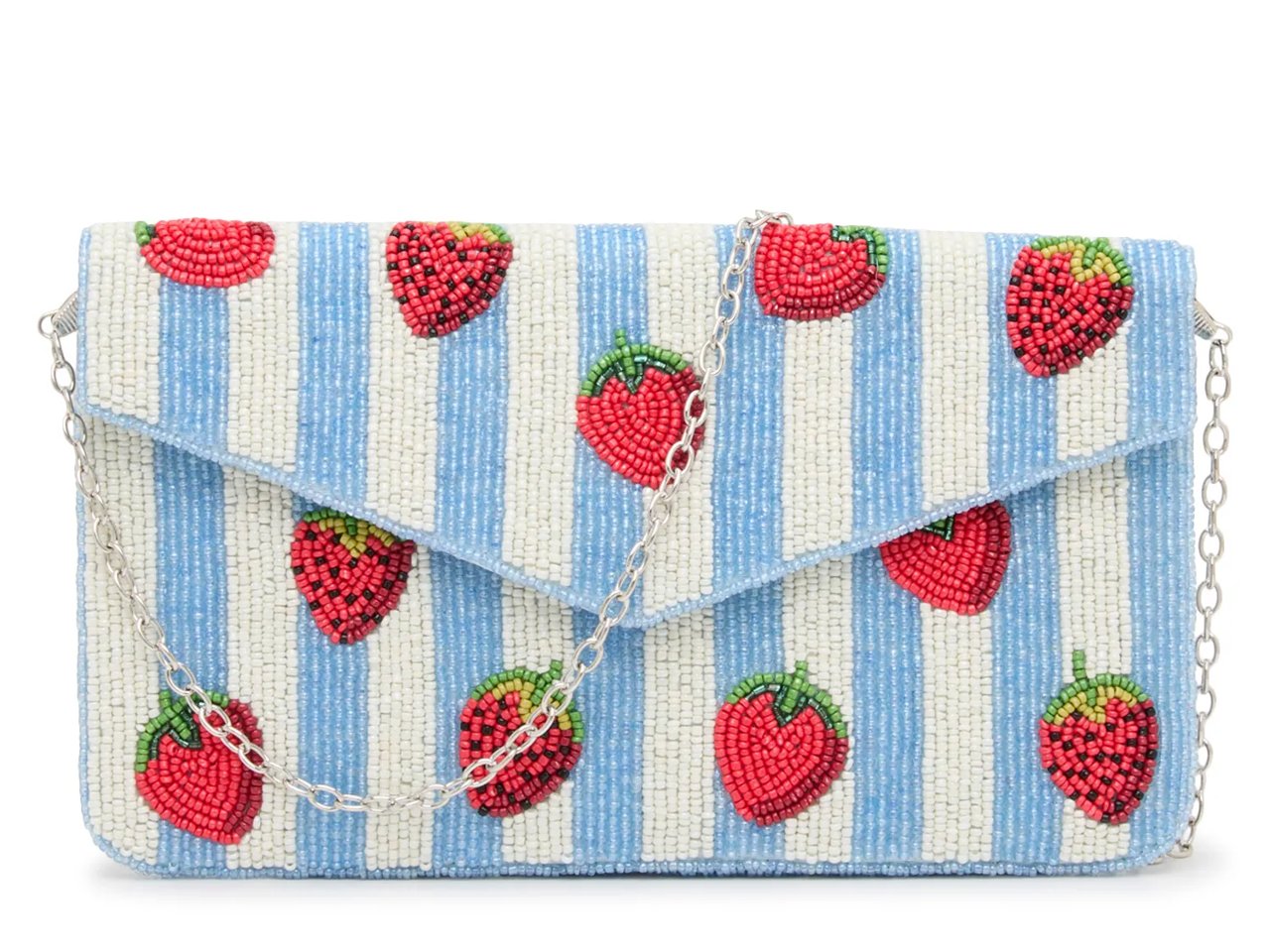 Strawberry Stripe Clutch