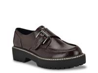 Saundee Platform Loafer Red Crinkle Patent view