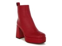 Poulin Platform Bootie Red view