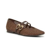 Aretha Mary Jane Flat Dark Brown view