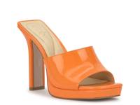 Azelica Platform Sandal Orange Patent Synthetic view