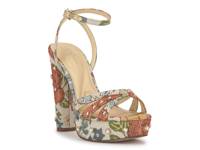 Ilaria Platform Sandal Multicolor Floral Print Fabric view