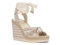 Bealie Espadrille Wedge Sandal Ivory Fabric view