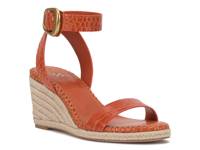 Fainel Espadrille Wedge Sandal Sunset Orange Croc Print Synthetic view