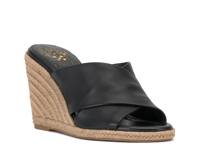 Fisella Espadrille Wedge Sandal Black Leather view