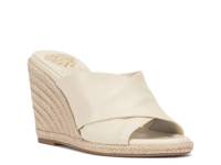 Fisella Espadrille Wedge Sandal Cream White Leather view