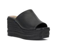 Lierna Espadrille Wedge Sandal Black Leather view