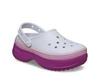Classic Stacked Platform Clog Grapeberry view
