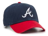 Atlanta Braves Clean Up Baseball Cap Navy/Red view