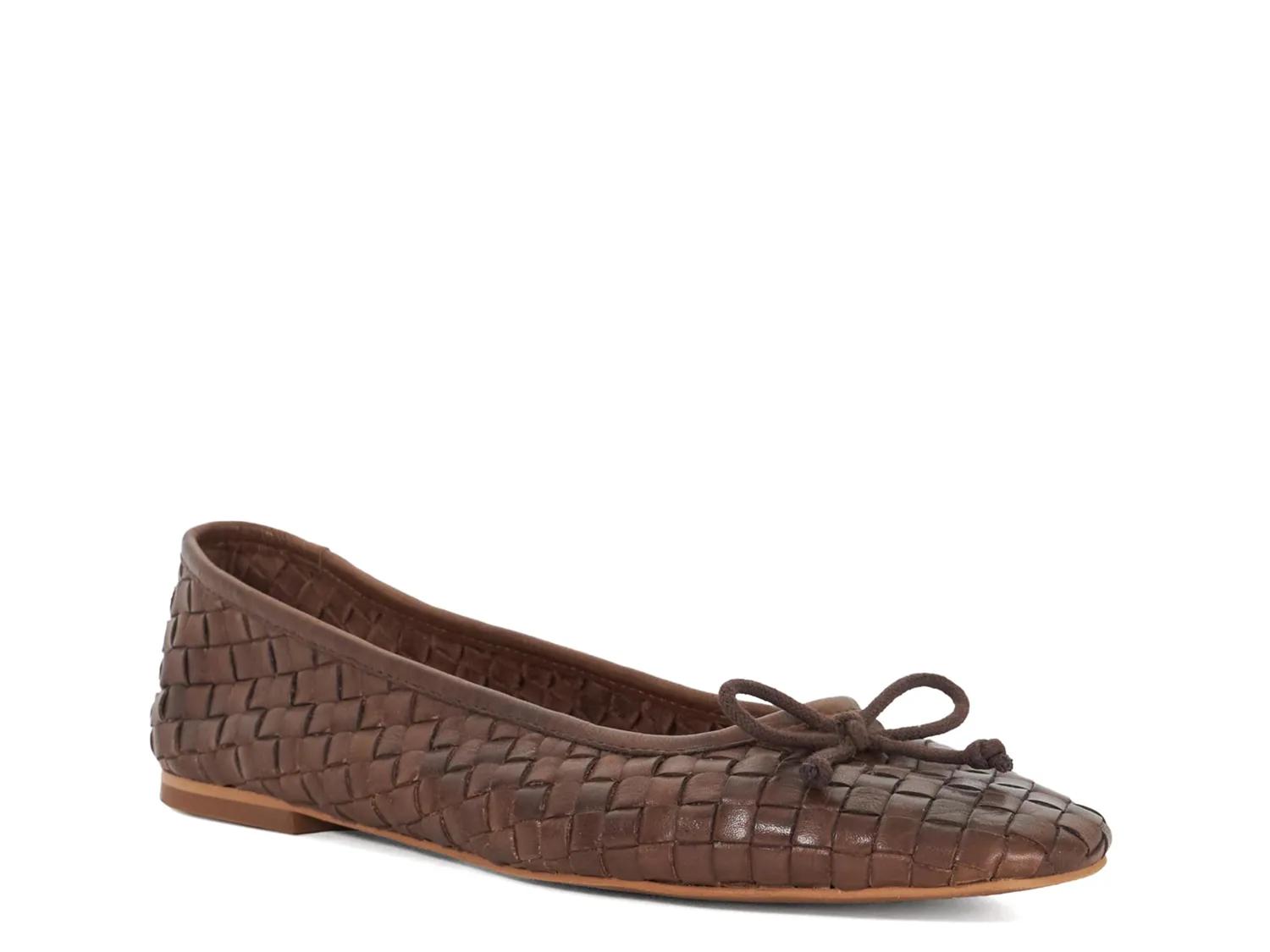 Dune London Heat Ballet Flat | Women's | Brown Leather | Size EU 36.5 / US 6.5 | Flats