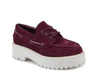 Biz Platform Boat Shoe Burgundy Suede view