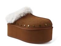 Sabi Platform Clog Tan Suede view