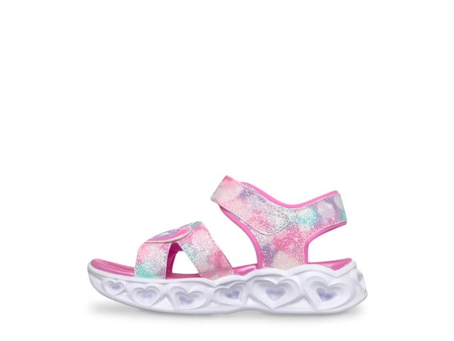 Skechers S-Lights Heart Lights Heart Beam Light-Up Sandal - Kids