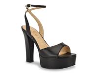 Hitten Platform Sandal Black Leather view