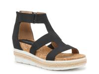 Carlos Wedge Sandal Black view