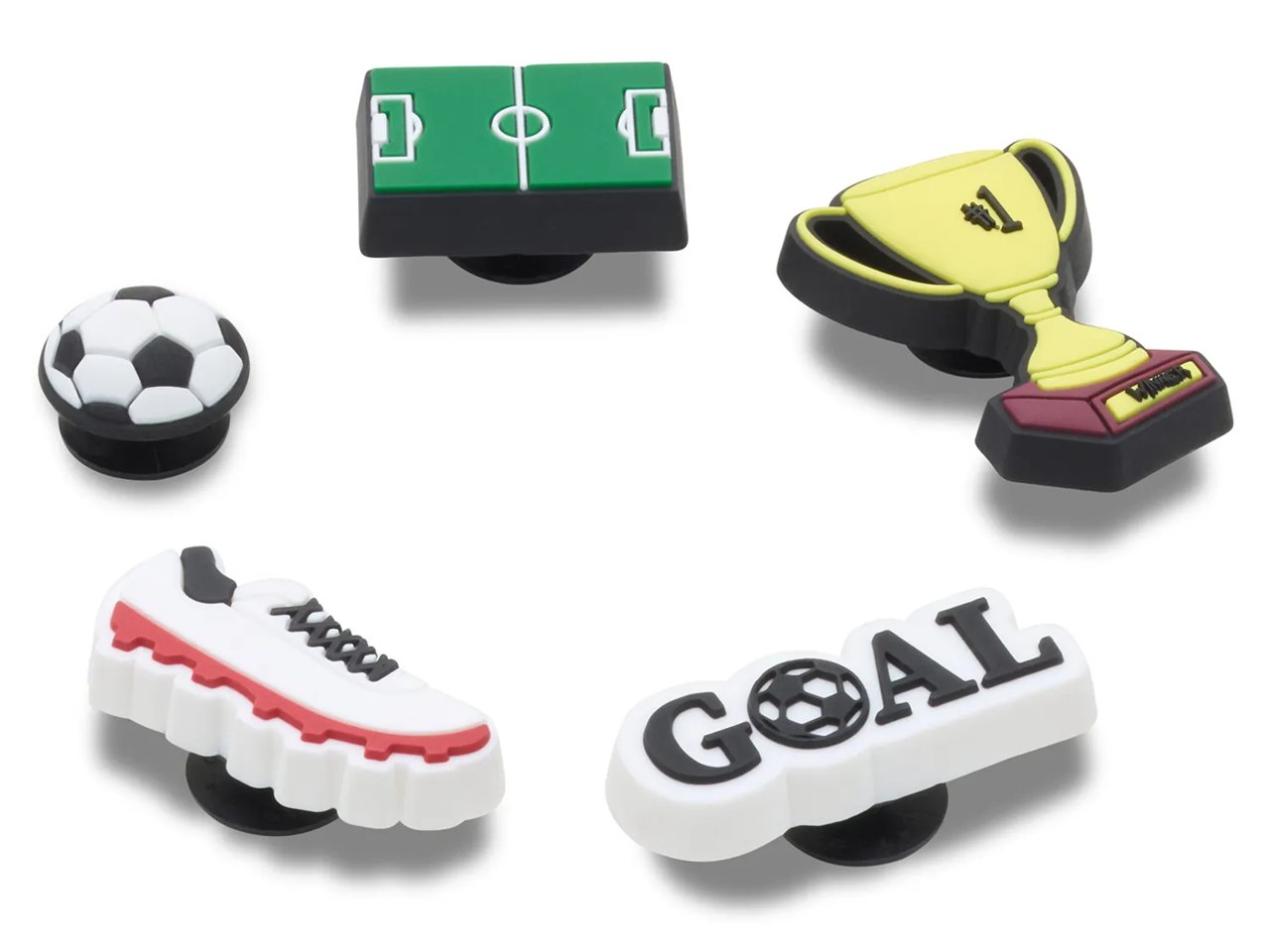 Soccer Star Jibbitz Set - 5 Pack