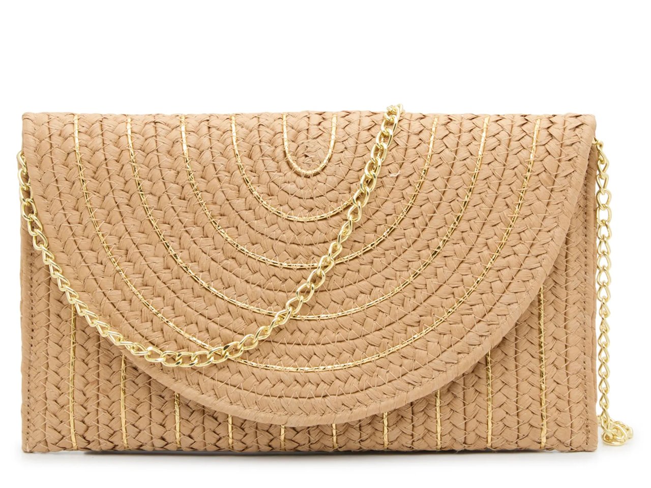 Lurex Straw Clutch