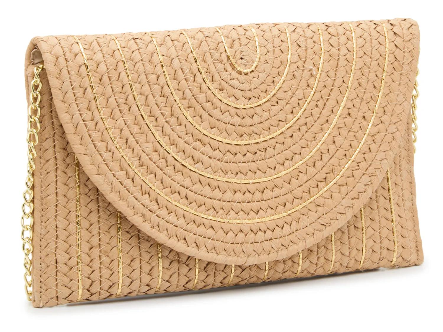 Lurex Straw Clutch