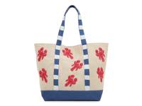 Beaded Lobster Tote Beige/Navy view