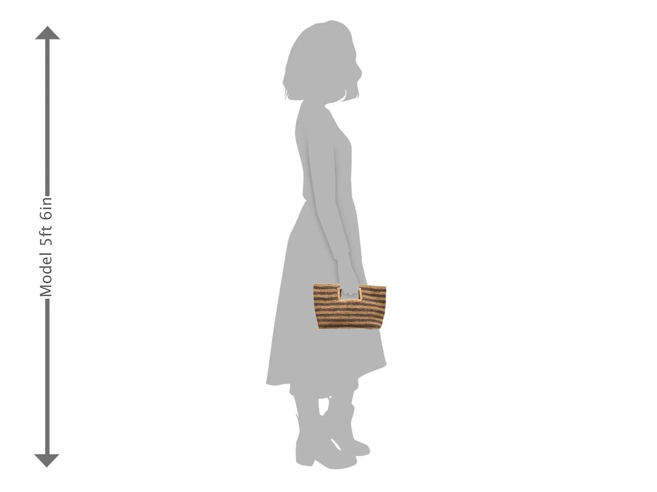 Stripe Cutout Clutch